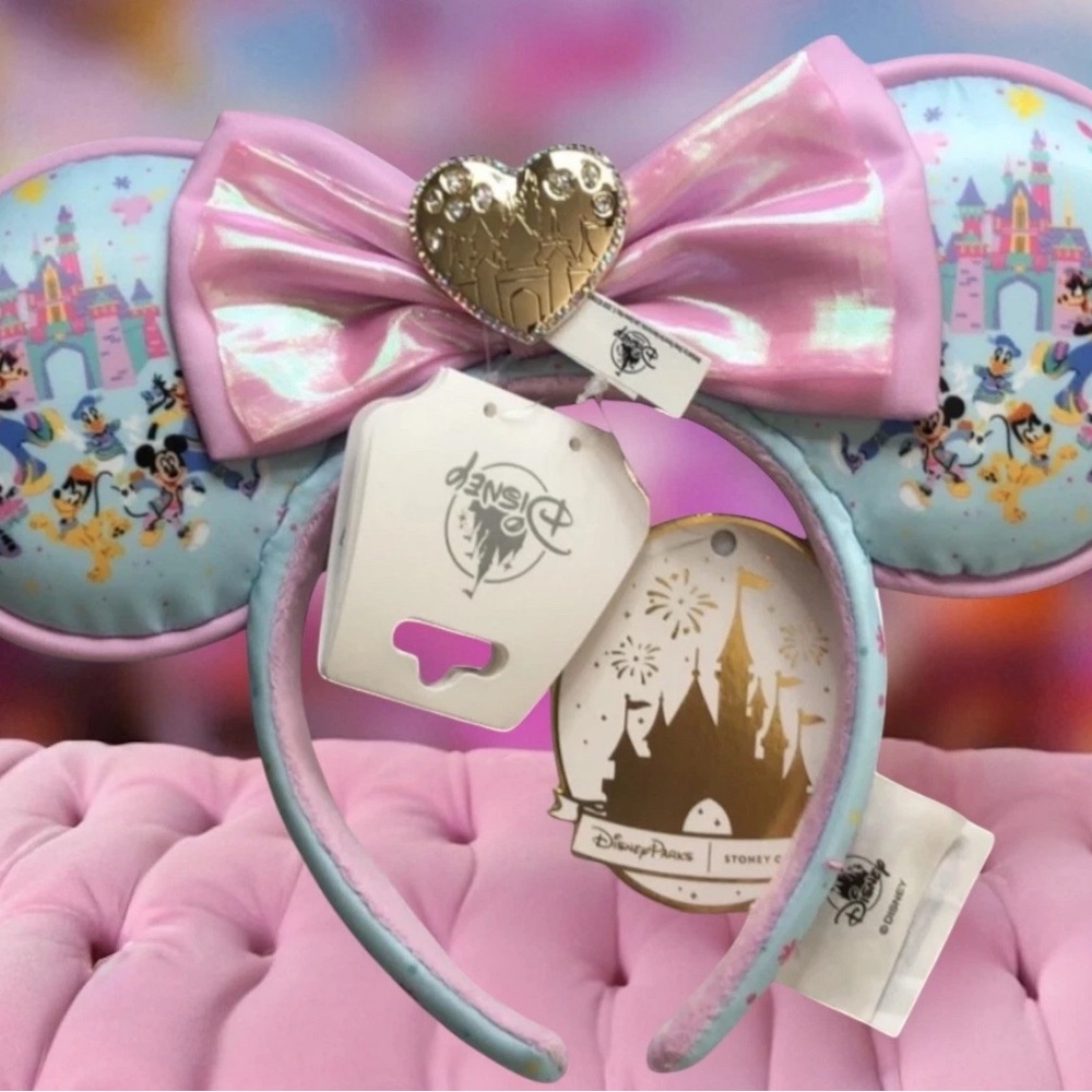 Disneyland 70th Anniversary Stoney Clover Lane Minnie Mouse Ears Headband BNWT